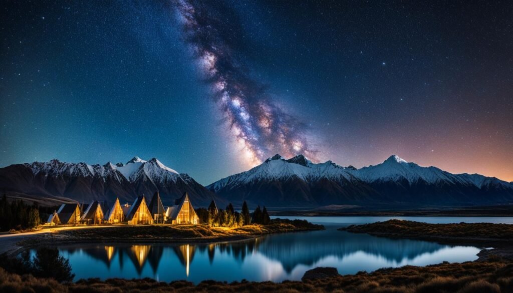 Starry night over Aoraki Mackenzie Dark Sky Reserve