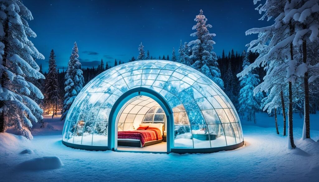 glass igloo in Rovaniemi