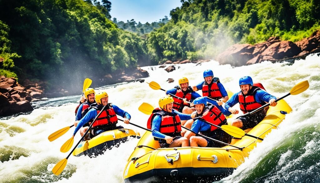 white-water rafting in Jinja